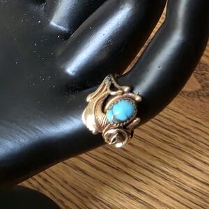 SOLD: Vintage 14 Kt Gold and Turquoise Ring